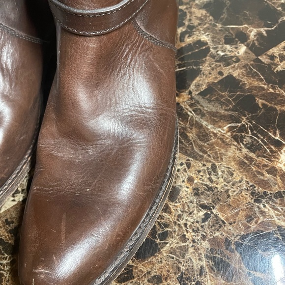 Frye Melissa Logo Boots Saddle Knee Riding Size 8.5 - Picture 13 of 16